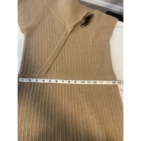 Diane von Furstenberg Tan Camel Brown 100% Wool Sweater Dress size S Knit Sheath - Picture 7 of 13
